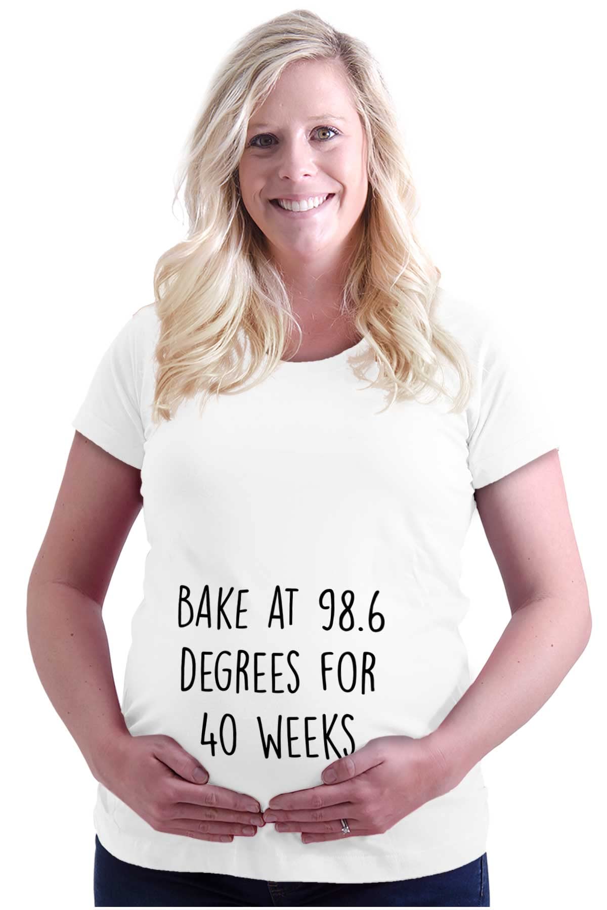 Brisco Brands Women's Maternity T-Shirt - Soft 98.6°F Pregnancy Tee for 40 Weeks - Comfortable Cotton Shirt for Expecting Moms | Perfect for Casual Wear, Baby Showers & Maternity Photos