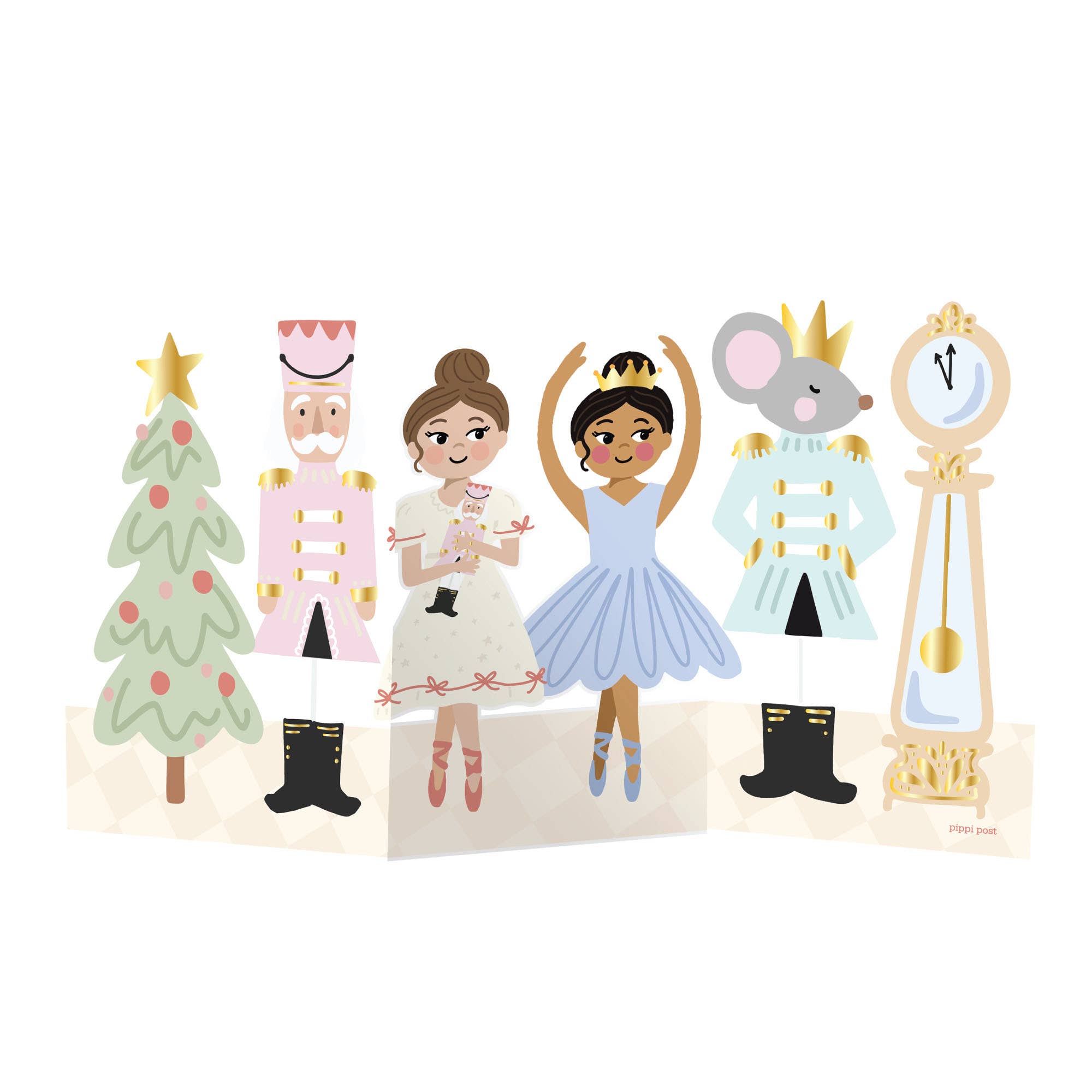 Festive Nutcracker Accordion Holiday Greeting Card - Perfect for Christmas Celebrations, Parties & Gift Exchanges