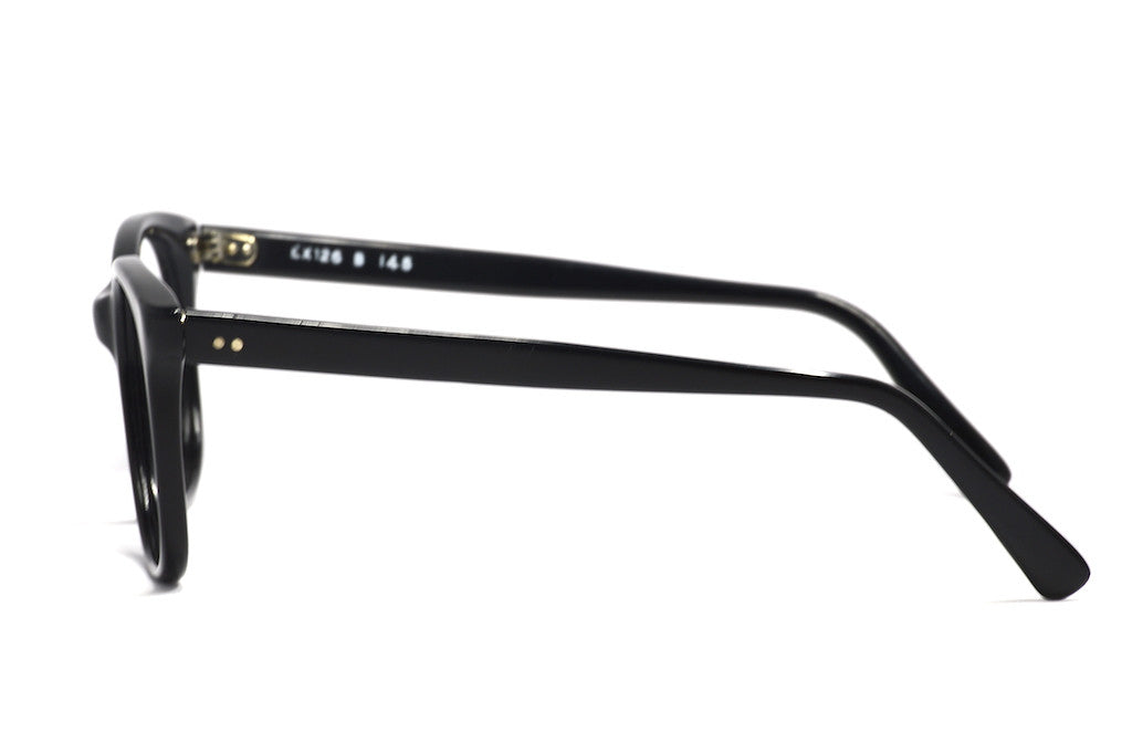 EX125 Black Vintage Acetate Eyeglasses - Retro Style Frames for Men & Women - Perfect for Reading, Fashion & Costume Parties