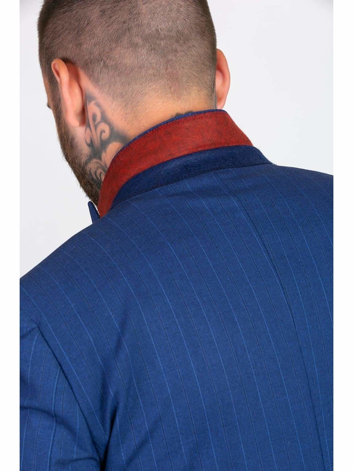 Marc Darcy Conrad Royal Blue Pinstripe Suit for Men - Premium Business Formal Wear | Perfect for Weddings, Office Meetings & Special Events