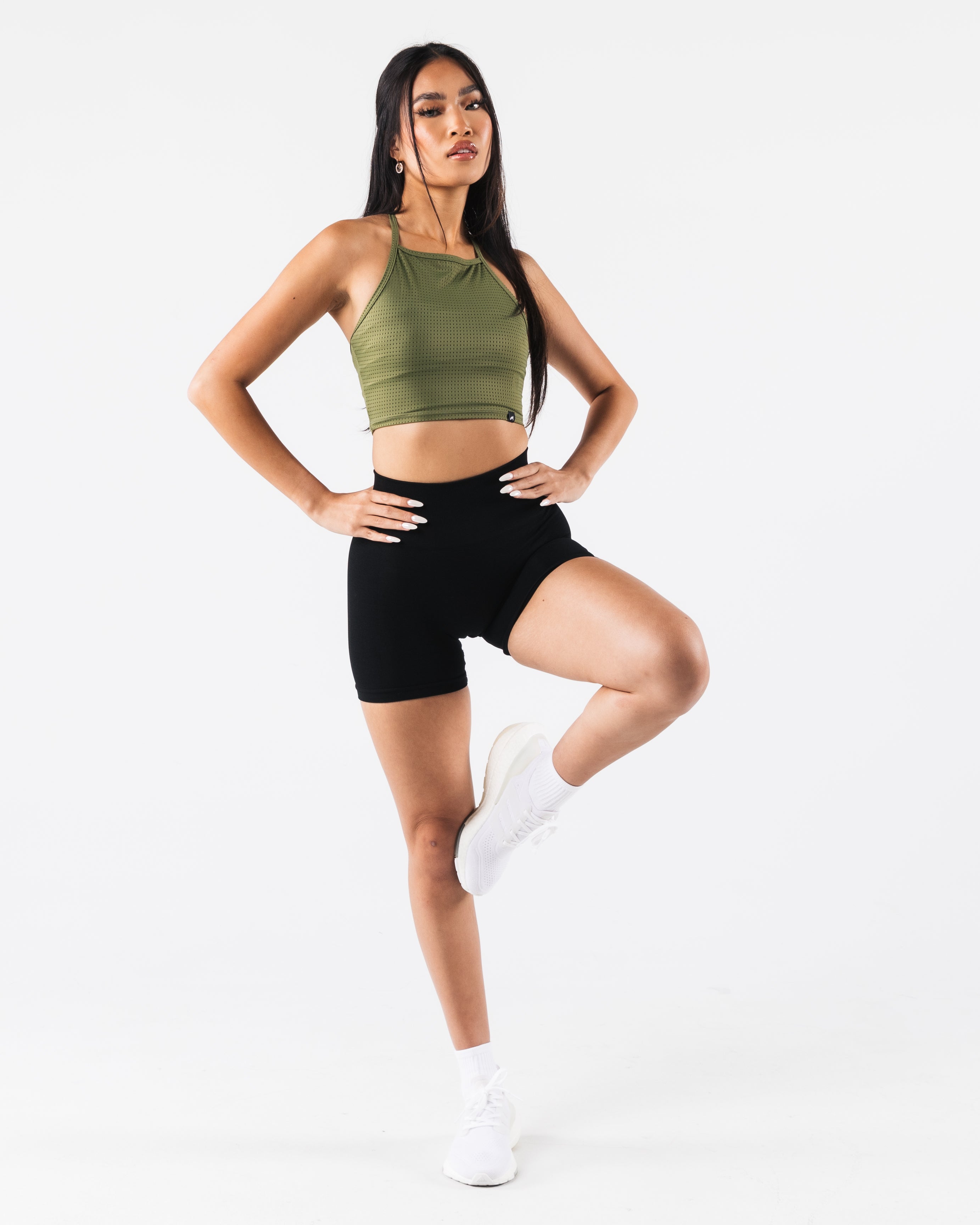 Margo Mesh Tank Top for Women - Breathable Agave Green Summer Casual Shirt - Perfect for Yoga, Beach, and Everyday Wear
