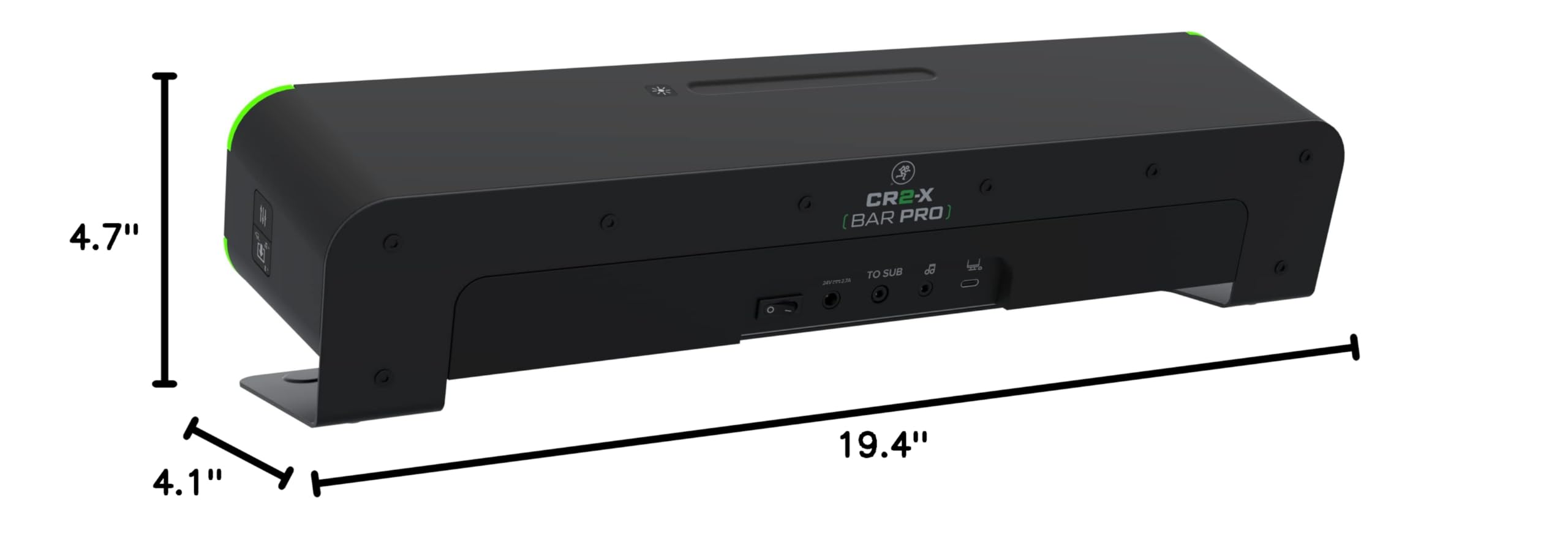 Mackie CR2-X Bar Pro Desktop PC Soundbar - Premium USB-Powered Speaker for Computers, Laptops & Gaming Setups | Compact Sound Bar with Enhanced Audio for Home Office, Streaming & Music Production