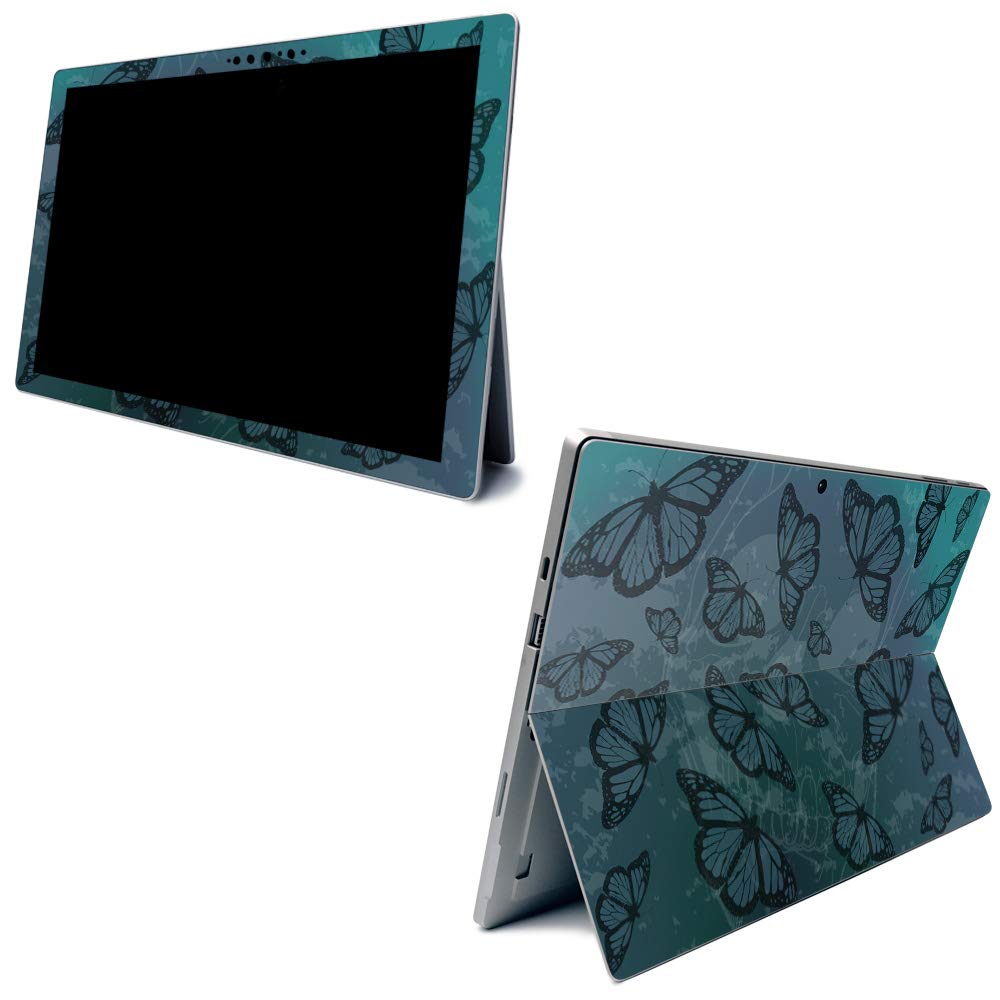 Premium Carbon Fiber Skin for Microsoft Surface Pro 7 - Dark Butterfly Design | Textured Matte Finish | Easy to Apply & Remove | Durable USA-Made Protection | Perfect for Work, Travel & School Use