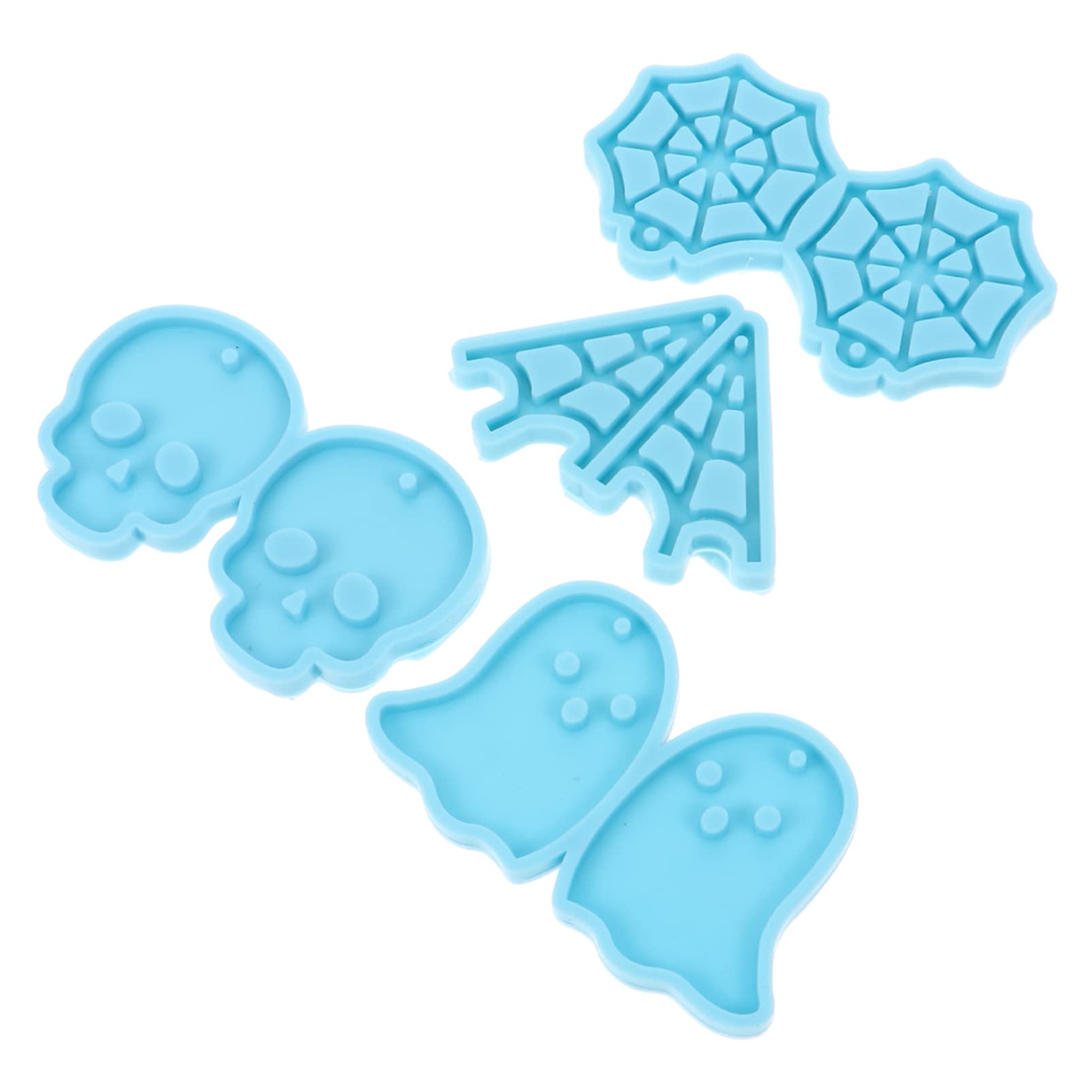 **COHEALI Halloween DIY Craft Kit - 4Pcs Silicone Molds for Pumpkin & Skull Earrings, Pendants, Epoxy Resin Jewelry Making - Perfect for Halloween Party Gifts, DIY Crystal Crafts, and Handmade Jewelry Projects**