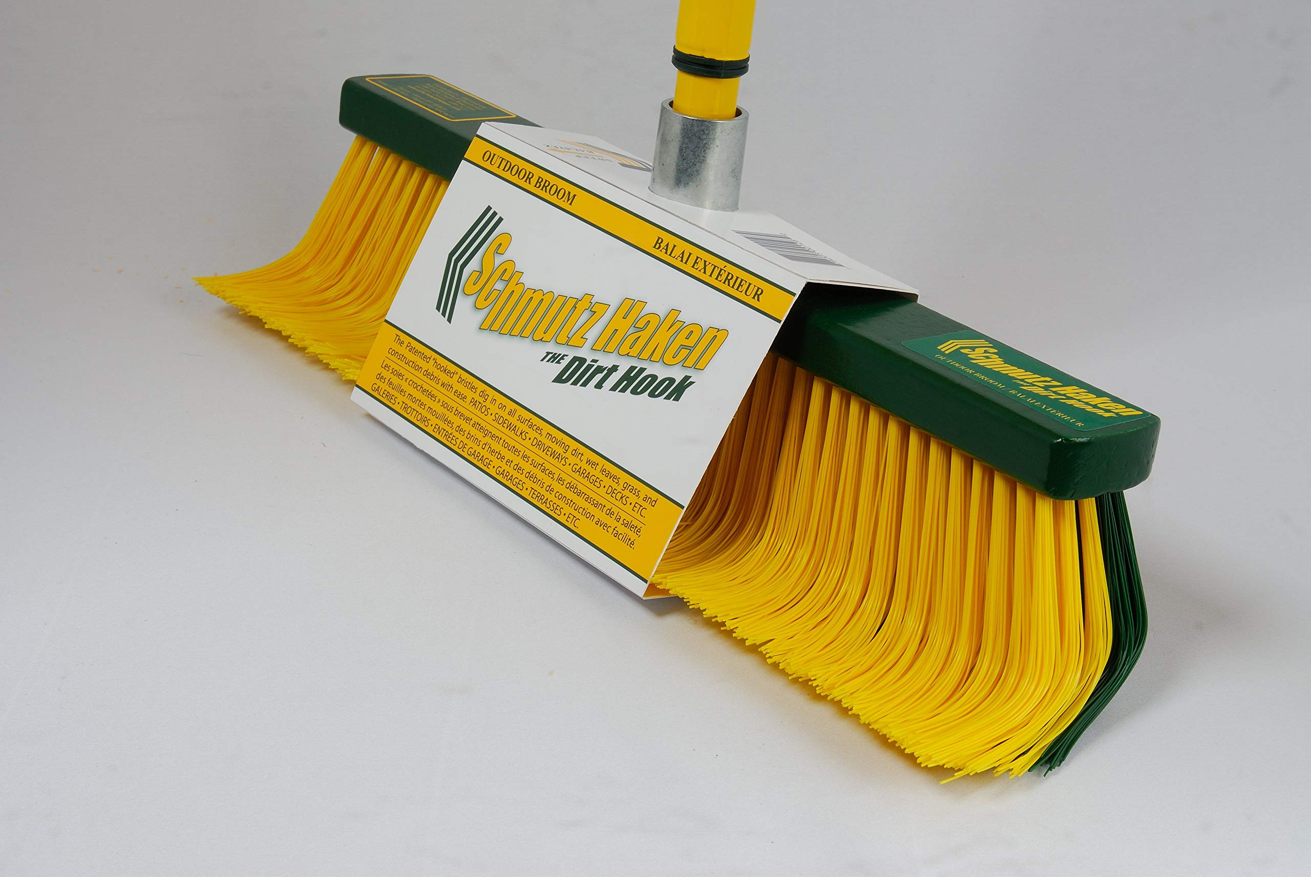 SCHMUTZHAKEN The Dirt Hook - Heavy Duty Outdoor Broom Holder with Rustproof Coating for Garage, Patio & Garden - Perfect for Storing Brooms, Mops and Yard Tools