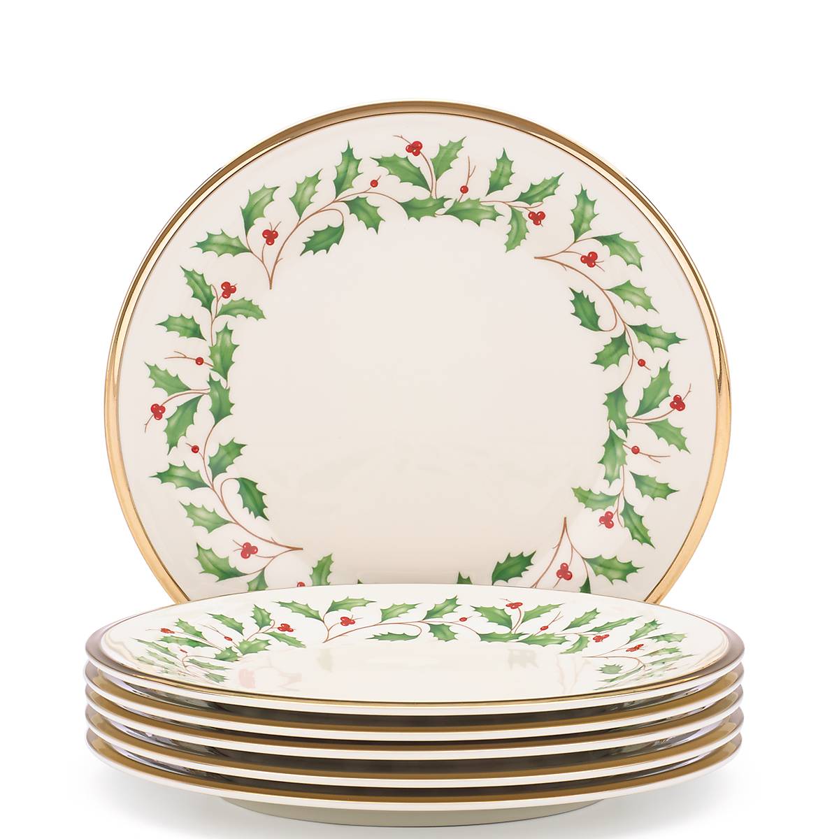 6-Piece Holiday Salad Plate Set - Elegant Dinnerware for Christmas, Thanksgiving & Special Occasions - Perfect for Holiday Parties, Family Gatherings & Festive Dining