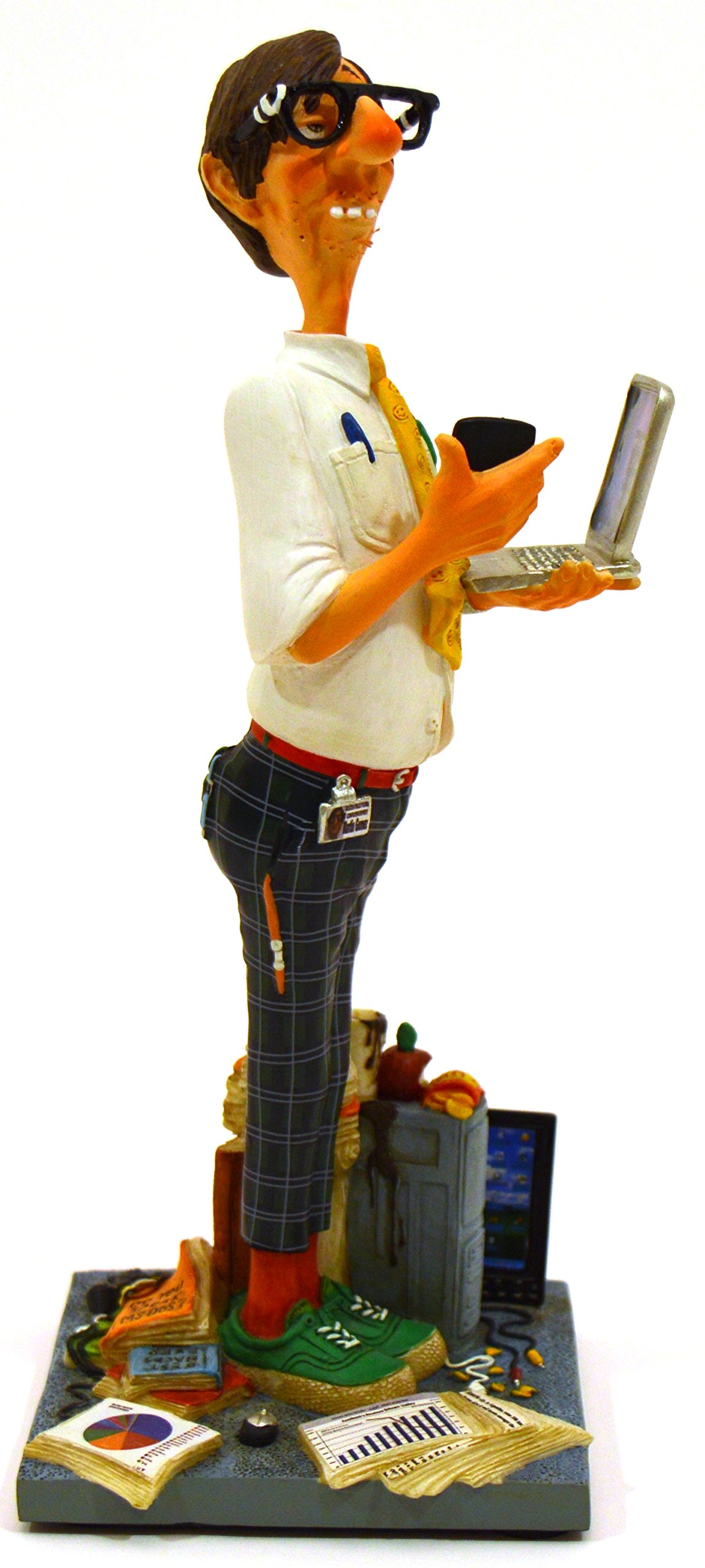 Hand-Painted Realistic Resin Computer Expert Decorative Figurine - 3.94