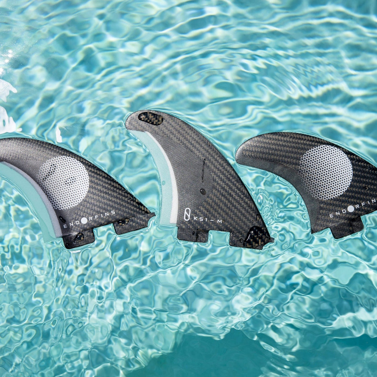 Endorfins Thruster Slater KS1 3 Fin Small Surfboard Fins - Black/Green - FCS2 Compatible (Perfect for Shortboard Surfing & Performance Waves)