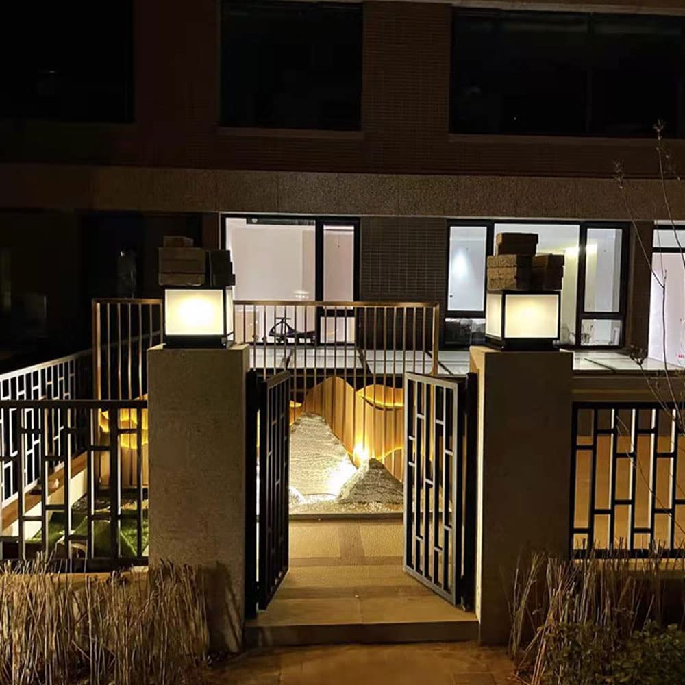 Home Zone Security Solar Post Cap Lights - Classic Solar Powered Outdoor Fence Lights with High Brightness LED for Garden, Deck & Patio - Fits 4x4, 5x5 & 6x6 Wooden Posts - Perfect for Pathway Lighting, Backyard Security & Landscape Decoration