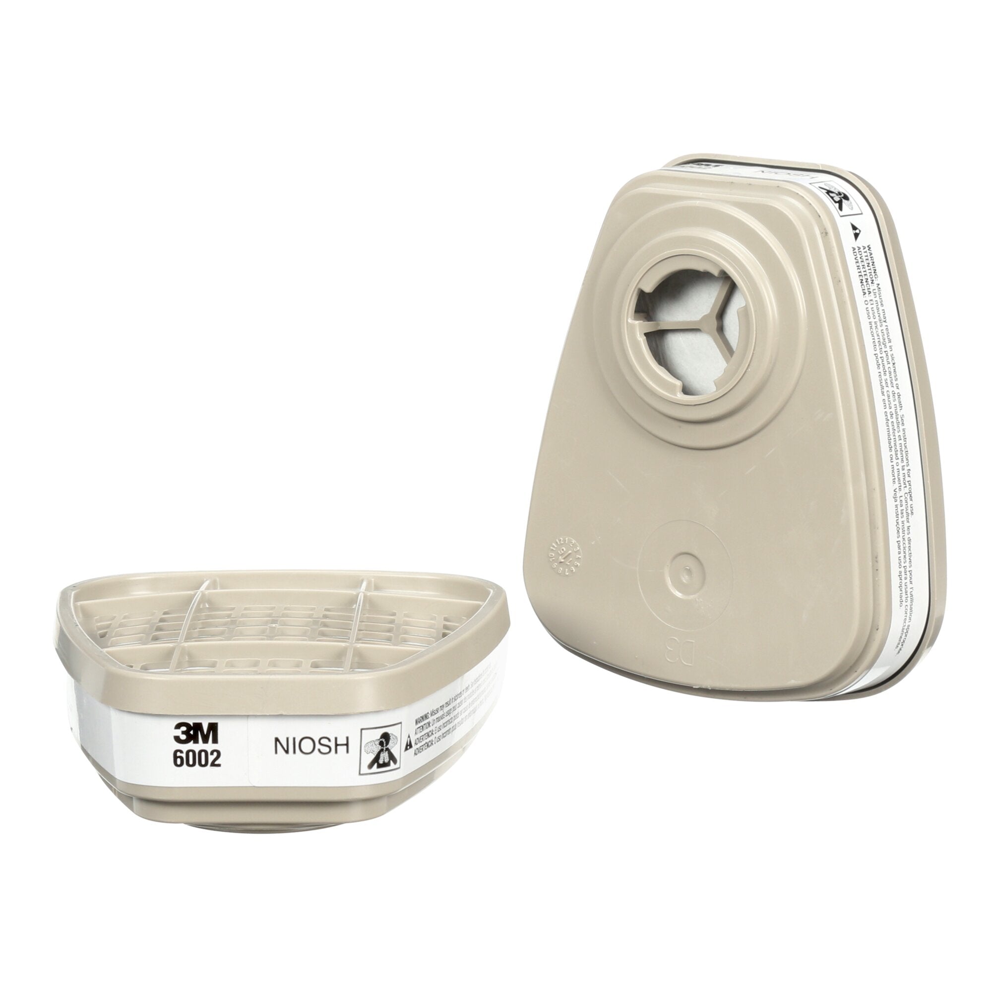 3M 6002 Acid Gas Cartridge - Respirator Filter for Organic Vapors, Chlorine & Acid Gases - Ideal for Industrial, Chemical & Laboratory Safety Use