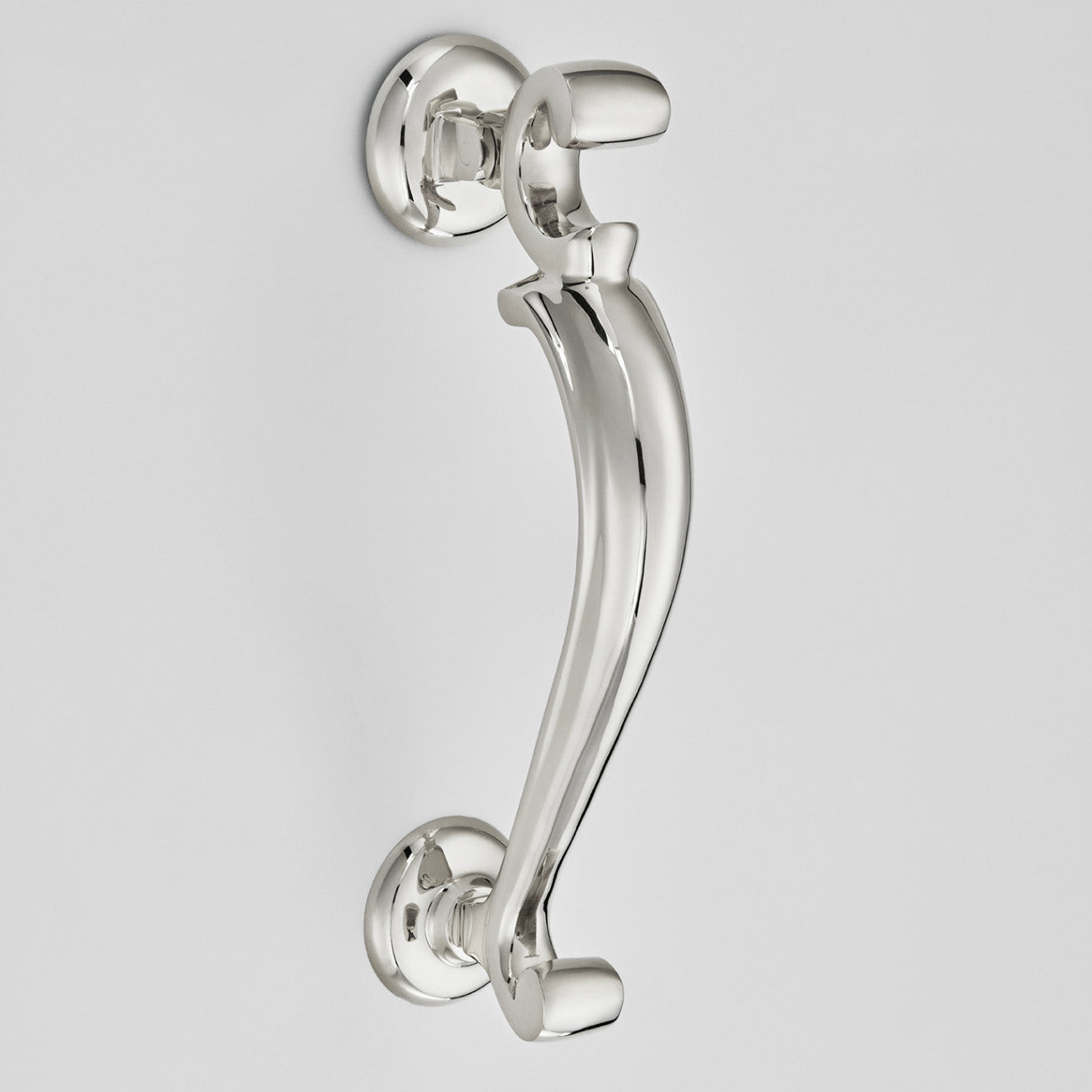 Extra Large Polished Nickel Doctor's Door Knocker - Vintage Style Heavy Duty Front Entry Door Hardware for Classic Home & Office Decor