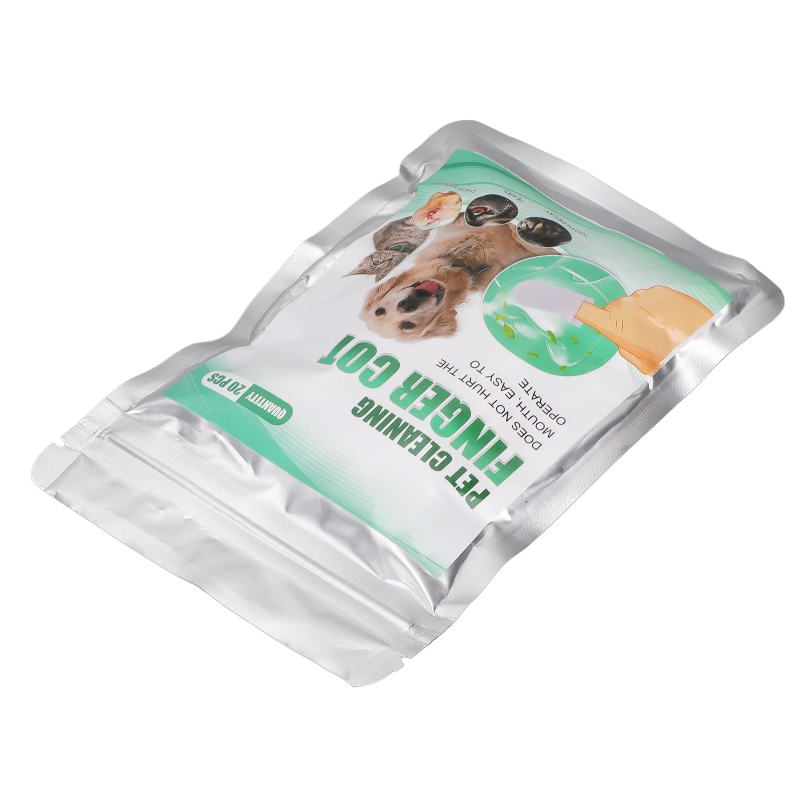 BTIHCEUOT Dog Teeth Cleaning Finger Wipes - Anti-Slip Dental Care Wipes for Tartar Control & Fresh Breath | Perfect for At-Home Dog Oral Hygiene & Puppy Teeth Cleaning