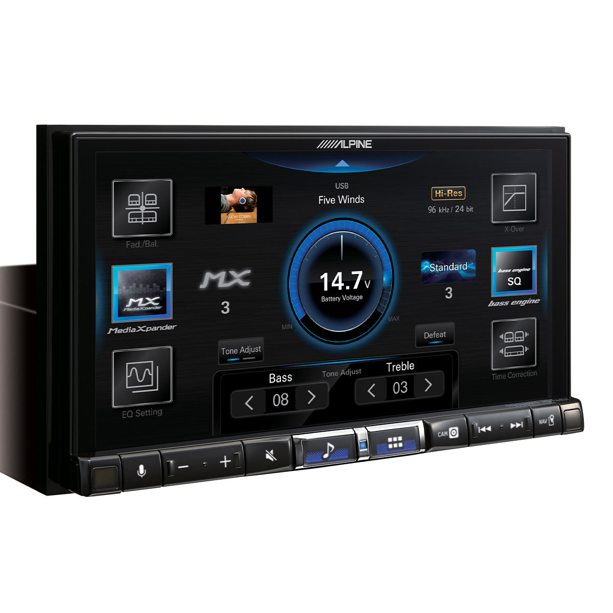 Alpine iLX-507 7-Inch Digital Multimedia Car Stereo Receiver with Hi-Res Audio - Perfect for Car Audio Upgrades & Hands-Free Driving