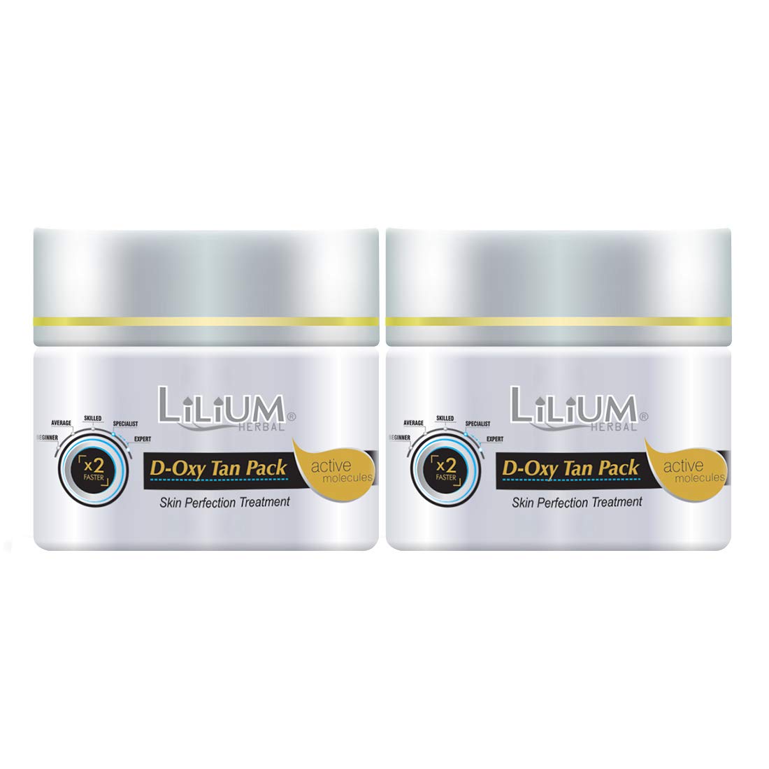 Lilium D-OXY Tan Face Pack 40g - Natural Tan Removal & Skin Brightening Cream for Glowing Skin | Unclogs Pores, Improves Texture, Soothes & Hydrates | Suitable for All Skin Types | Pack of 2 | Perfect for Daily Skincare Routine & Post-Sun Care
