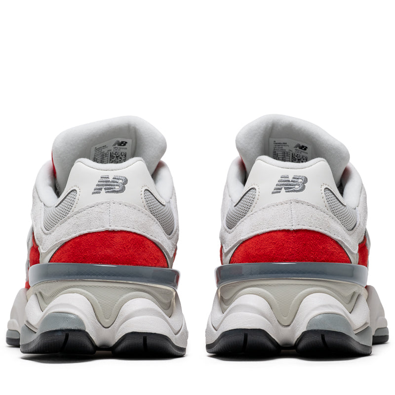 New Balance 9060 Grey/True Red Sneakers - Men's Running Shoes for Comfort & Style - Perfect for Jogging, Gym Workouts & Casual Wear