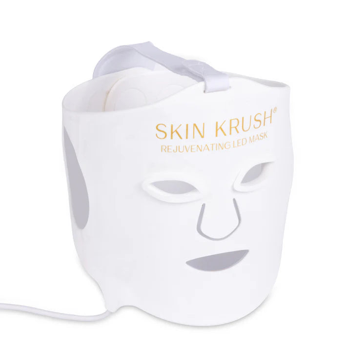 Skin Krush Rejuvenating LED Light Therapy Mask for Face - Anti-Aging & Skin Care Treatment at Home - Perfect for Wrinkles, Acne & Glowing Skin (Use During Skincare Routine or Relaxation Time)