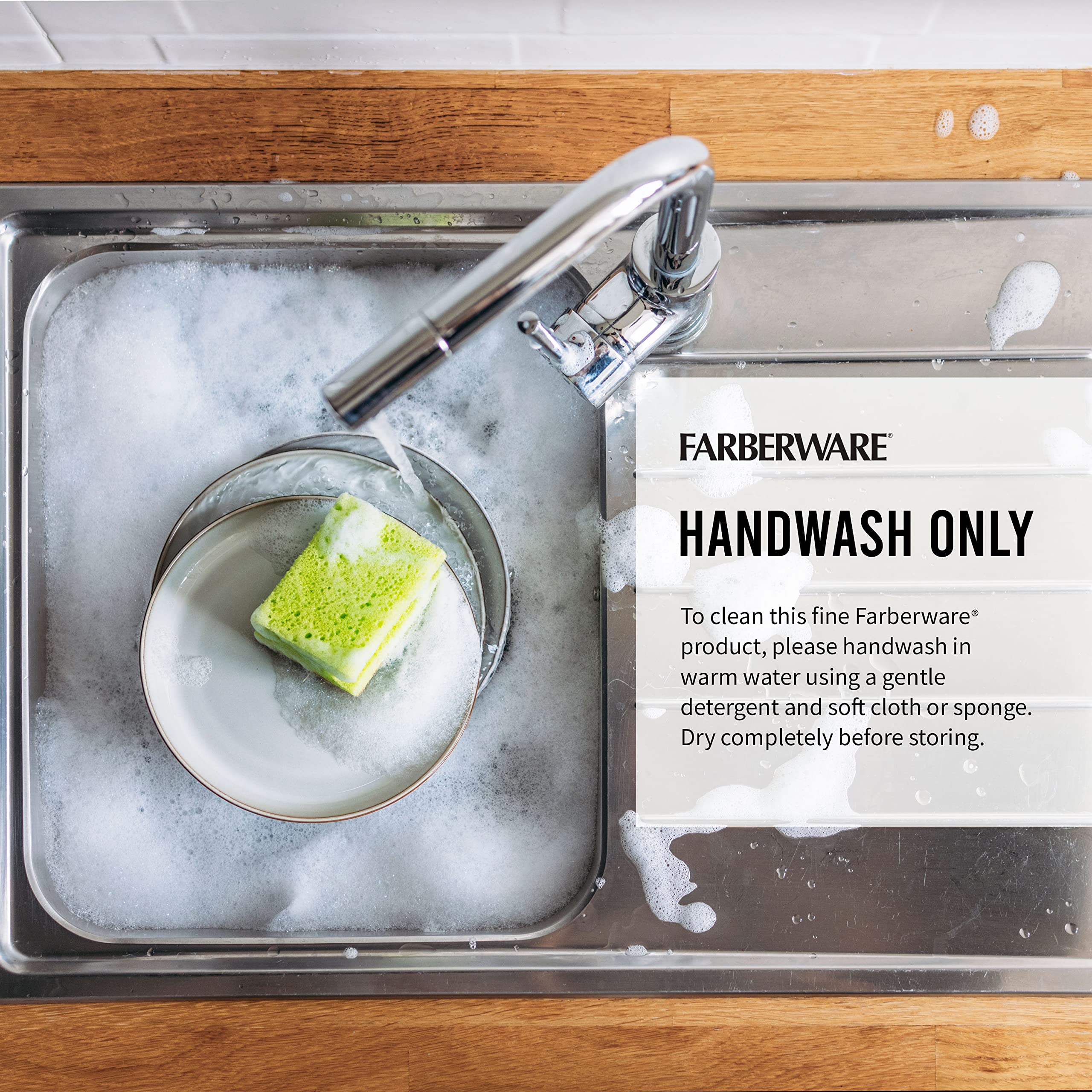 Farberware Edgekeeper 16-Piece Stainless Steel Knife Block Set with Built-in Sharpener - High Carbon Kitchen Knives for Professional Chefs & Home Cooking - Perfect for Slicing, Dicing & Food Prep