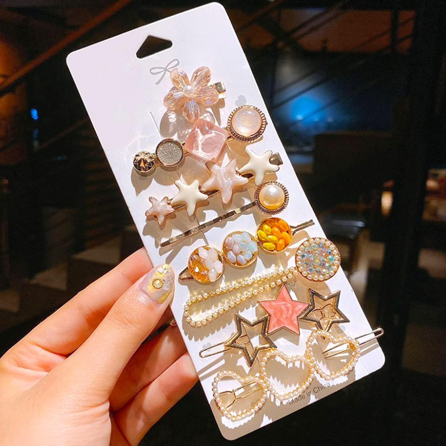 Korean Fashion Pearl Rhinestone Hair Clips - Elegant Metal Hairpins for Women & Girls | Wedding, Party & Daily Wear Hair Accessories