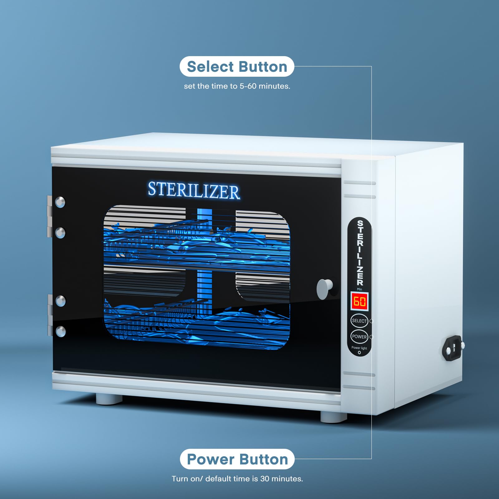 Yofuly 12L Large UV Sterilizer for Nail Tools - Professional Esthetician Equipment, Multi-Functional Nail Cleaning Cabinet with High Capacity - Perfect for Home Use, Barber Shops, Beauty Salons & Spas - Sanitize Manicure/Pedicure Tools, Tattoo Equipment & Beauty Accessories