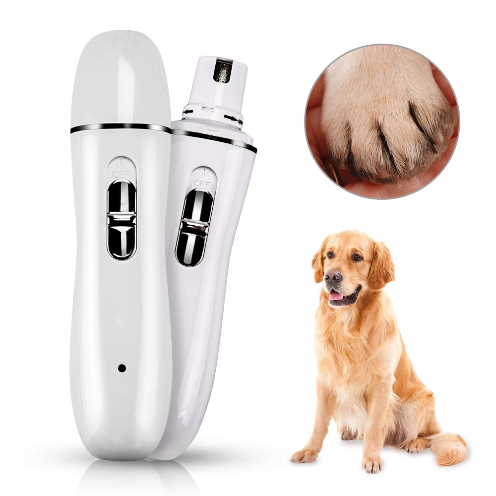 Electric Dog Nail Grinder - 2-Speed Rechargeable Pet Nail Trimmer for Small, Medium & Large Dogs & Cats | USB Charging | Gentle Paws Grooming Tool for Stress-Free Nail Care at Home
