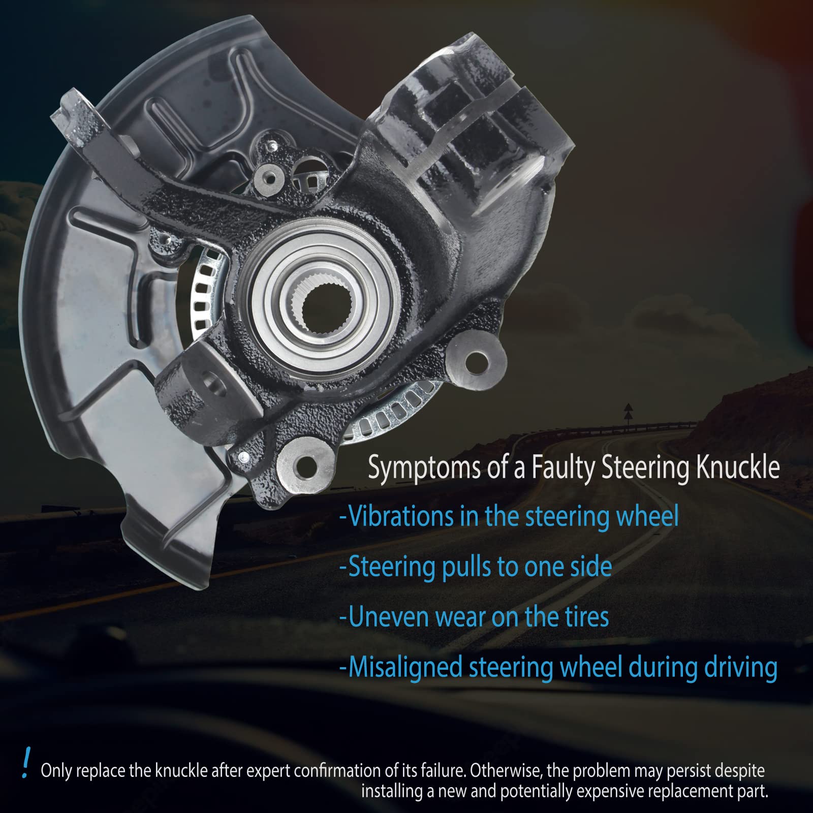 Steering Knuckle Wheel Hub Bearing Assembly - Front Right Passenger Side - Fits VW Beetle 1998-2010, Golf 1999-2006 & 2010, Jetta 1999-2005 - Replacement Part #686-200 - Perfect for Suspension Repair & Wheel Alignment