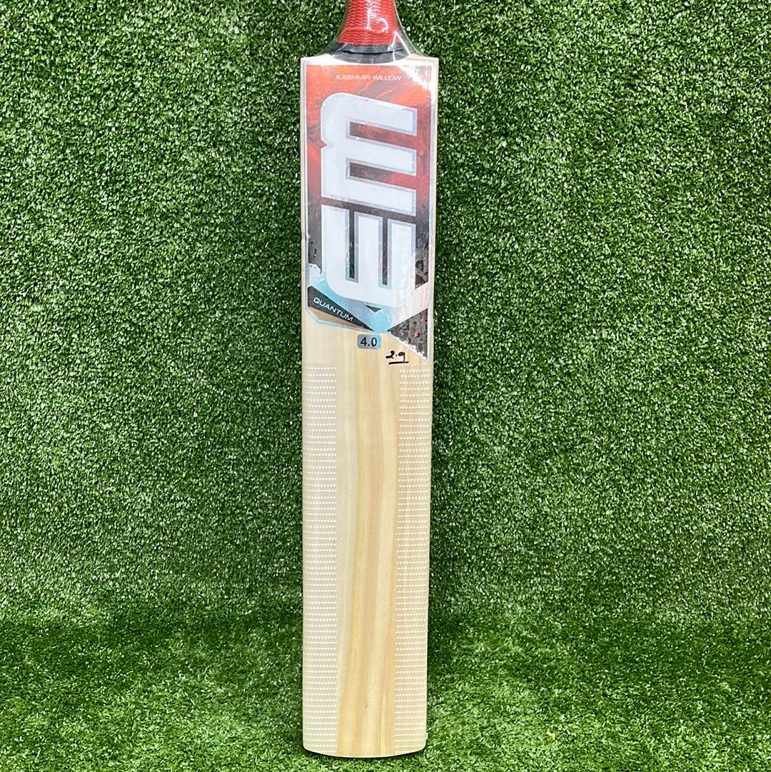 EM Quantum 4.0 Kashmir Willow Cricket Bat - Premium English Willow Alternative for Practice & Matches - Perfect for Cricket Training, Backyard Games & League Play