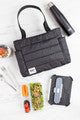 BUILT Puffer Lunch Tote Bag 7.2L Insulated Cooler Bag for Work, School & Picnics - Black