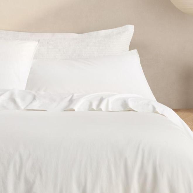 Sheridan Bayley White Tailored European Pillowcase Pair - Luxury 100% Cotton Bedding for Master Bedroom & Guest Room Decor
