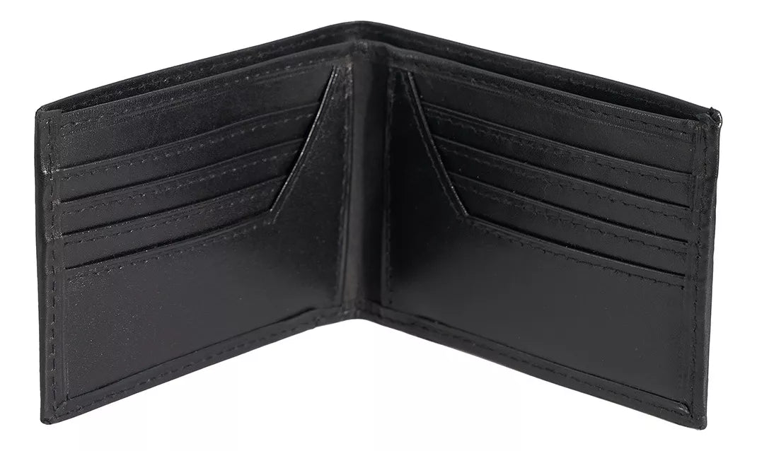 Burton Rural Black Leather Wallet for Men - Stylish & Durable Genuine Leather Bifold Wallet - Perfect for Everyday Use, Travel, and Business