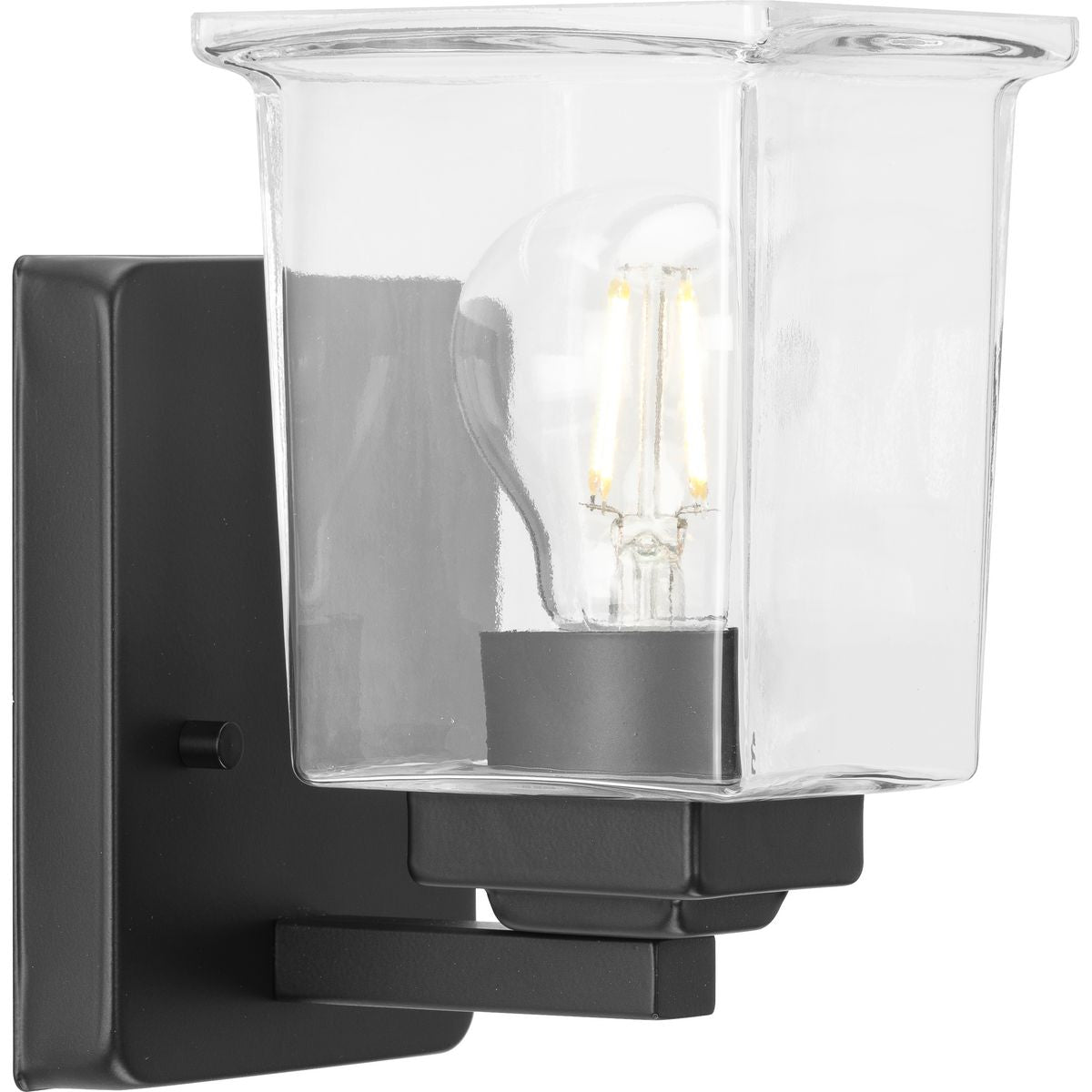 Gilmour Collection Single Light Clear Glass Bathroom Vanity Light - Perfect for Modern Bathroom Decor & Makeup Vanity Lighting