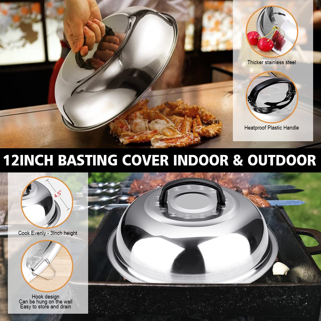 39PCS Stainless Steel Griddle Accessories Kit - BBQ Grill Tools Set for Blackstone & Camp Chef - Includes Spatula, Basting Cover, Chopper, Scraper, Bottle, Tongs & Egg Mold - Perfect for Outdoor Cooking, Camping & Backyard Grilling Parties