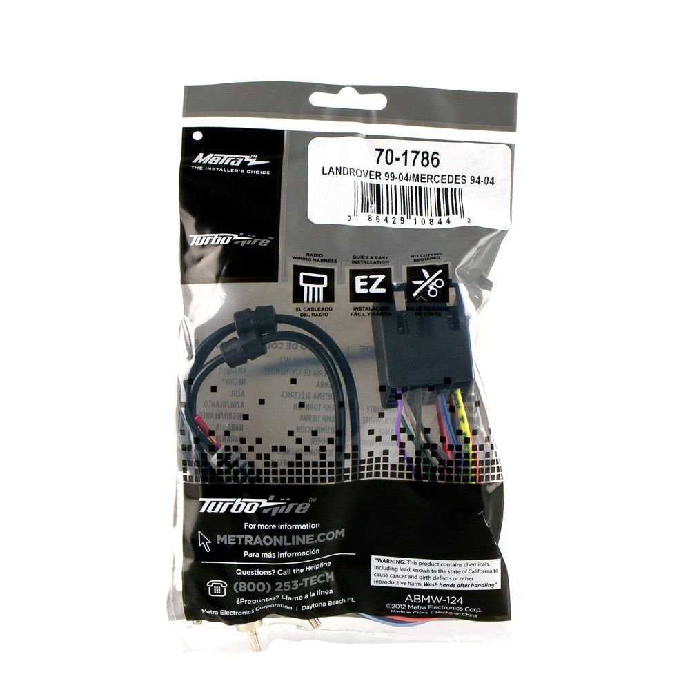 Metra 70-1786 Radio Wiring Harness & 40-VW12 Antenna Adapter for Mercedes 94-04, Land Rover 99-04, Audi/BMW/VW 1988-2005 - Aftermarket Stereo Installation for Car Audio Upgrade