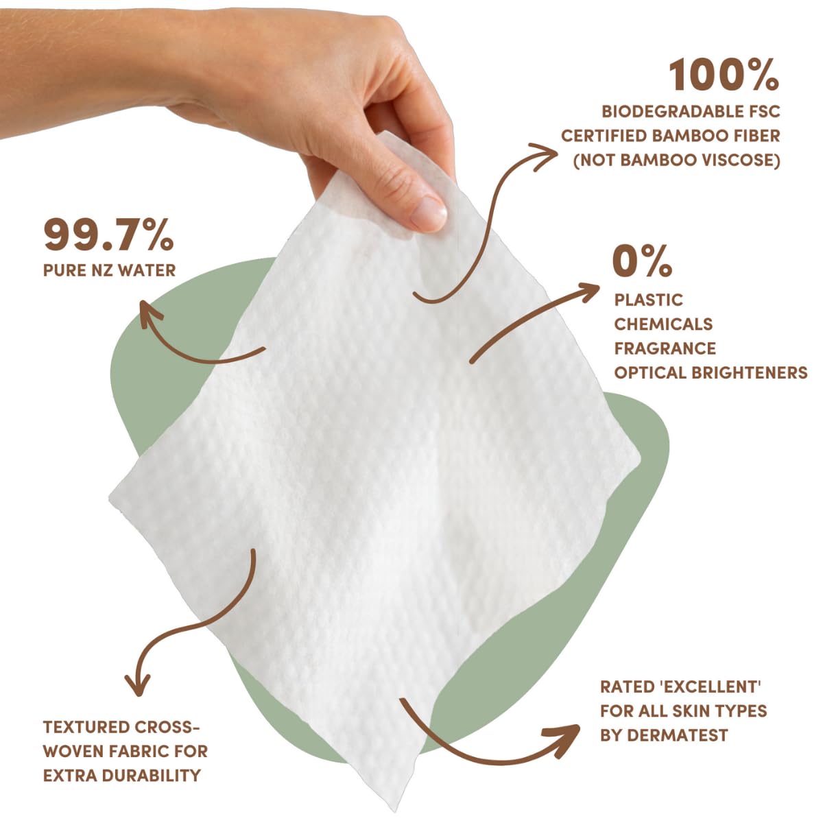Organic Pure New Zealand Water Bamboo Baby Wipes - Hypoallergenic, Biodegradable & Chemical-Free (70 Count, Pack of 12) | Gentle for Newborn Skin, Perfect for Diaper Changes, On-the-Go Cleaning & Sensitive Skin Care