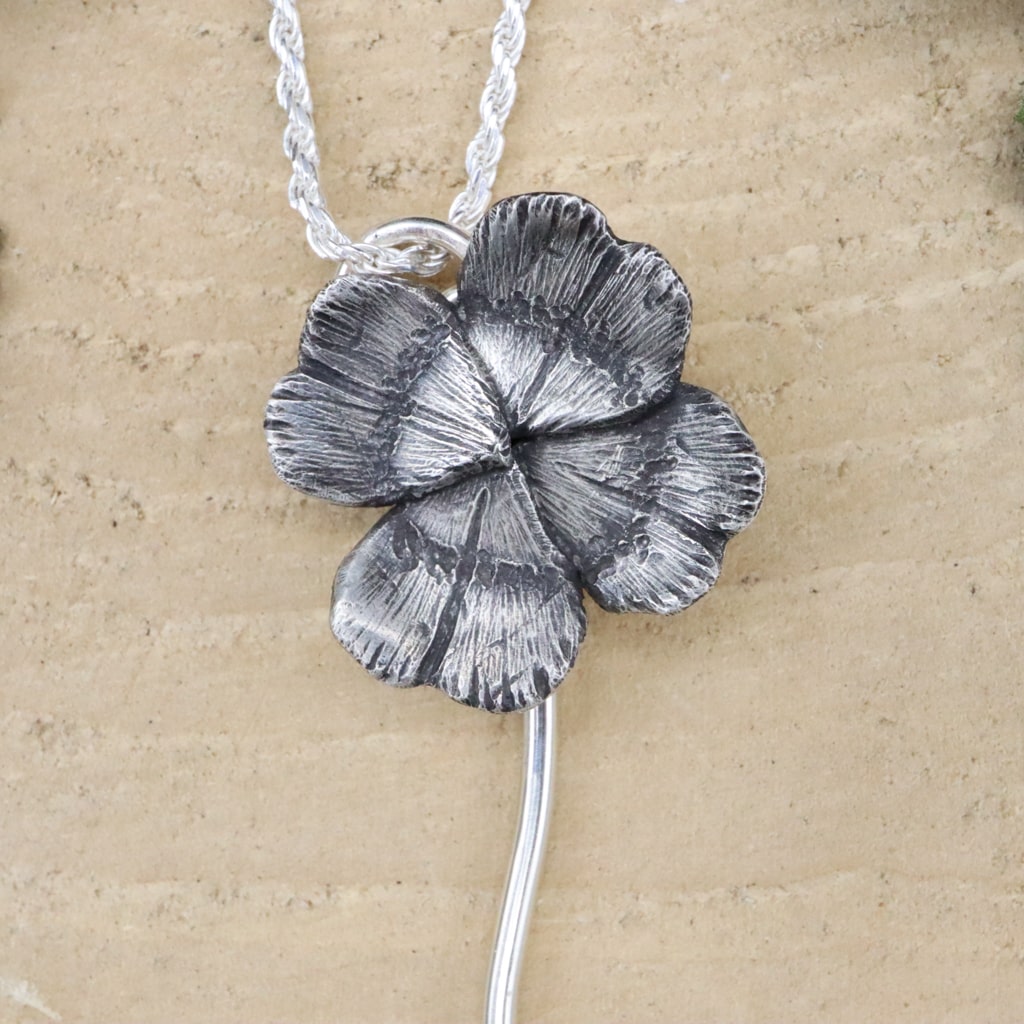 Lucky Four Leaf Clover Pendant Necklace for Women - Sterling Silver Irish Shamrock Jewelry Gift for St. Patrick's Day, Birthday & Everyday Wear