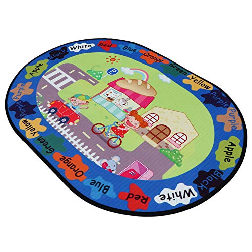 NUOBESTY Non-Slip Baby Play Mat - Soft Crawling Rug for Infants & Toddlers, Educational Kids Area Rug with Cushion for Safe Playtime - Perfect for Nursery, Living Room & Daycare