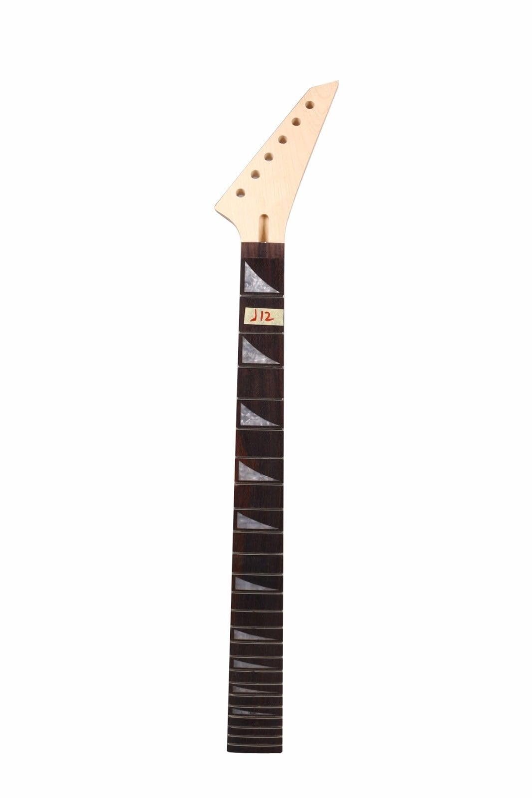 Maple Electric Guitar Neck Blank - Maple/Rosewood Fretboard, Bolt-On Unfinished Replacement Neck for Electric Guitars (24 Frets, 25.5