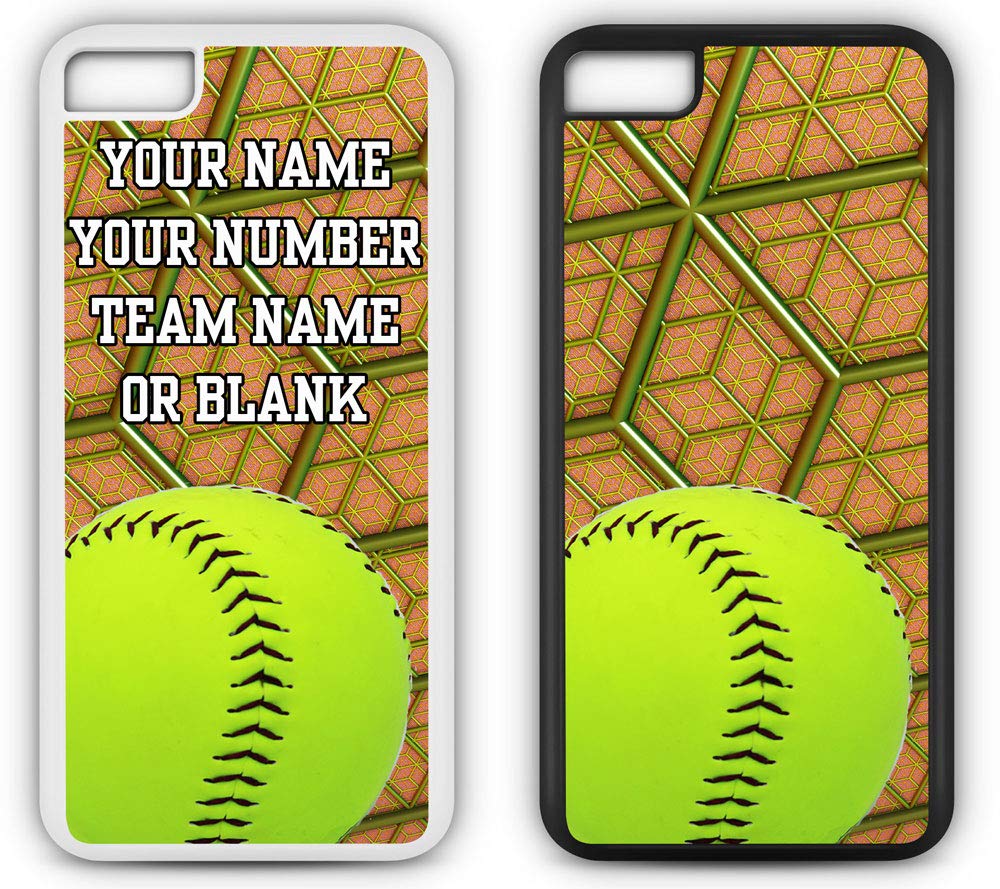 TYD Designs Custom iPhone 8/7 Softball Case - Personalized Jersey Number & Team Name White Rubber Phone Cover (Model S1069) | Perfect for Baseball Games, Sports Fans & Team Spirit Accessories