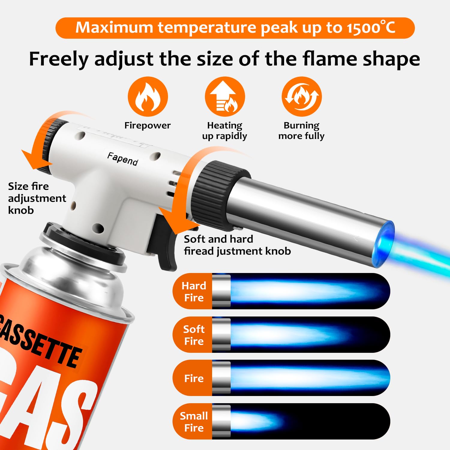 Professional Japanese Butane Kitchen Torch - Adjustable Flame Culinary Blowtorch for Creme Brulee, BBQ, Baking, Jewelry Making | Perfect for Home Chefs & Professional Kitchens