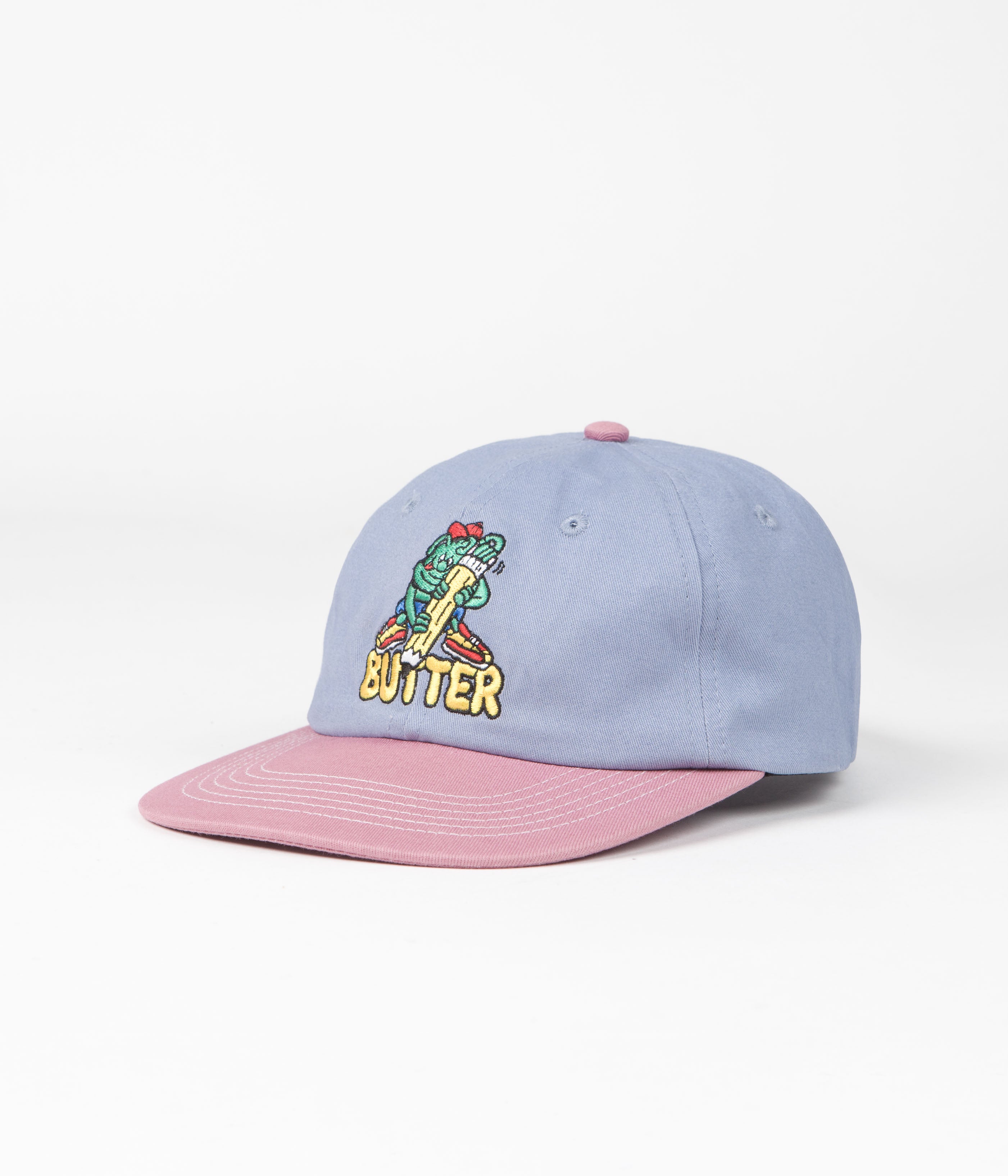Butter Goods Martian Washed Cap - Blue & Mauve Vintage Dad Hat for Men & Women - Perfect for Outdoor Activities, Streetwear Fashion and Casual Daily Wear