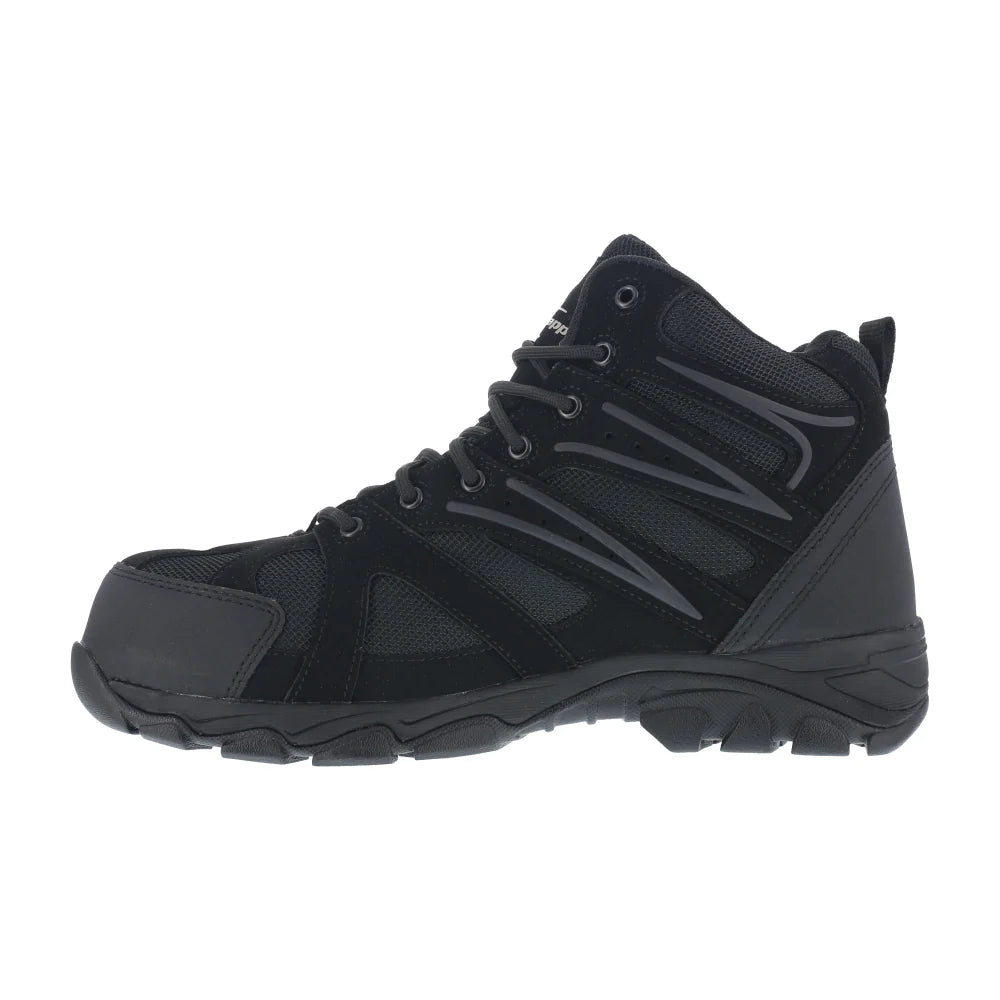 **K5400 Composite Toe Waterproof Work Boots for Men - Non-Slip Hiking & Construction Safety Shoes - Durable Black Trail Hiker for Outdoor Work & Heavy Duty Jobs**