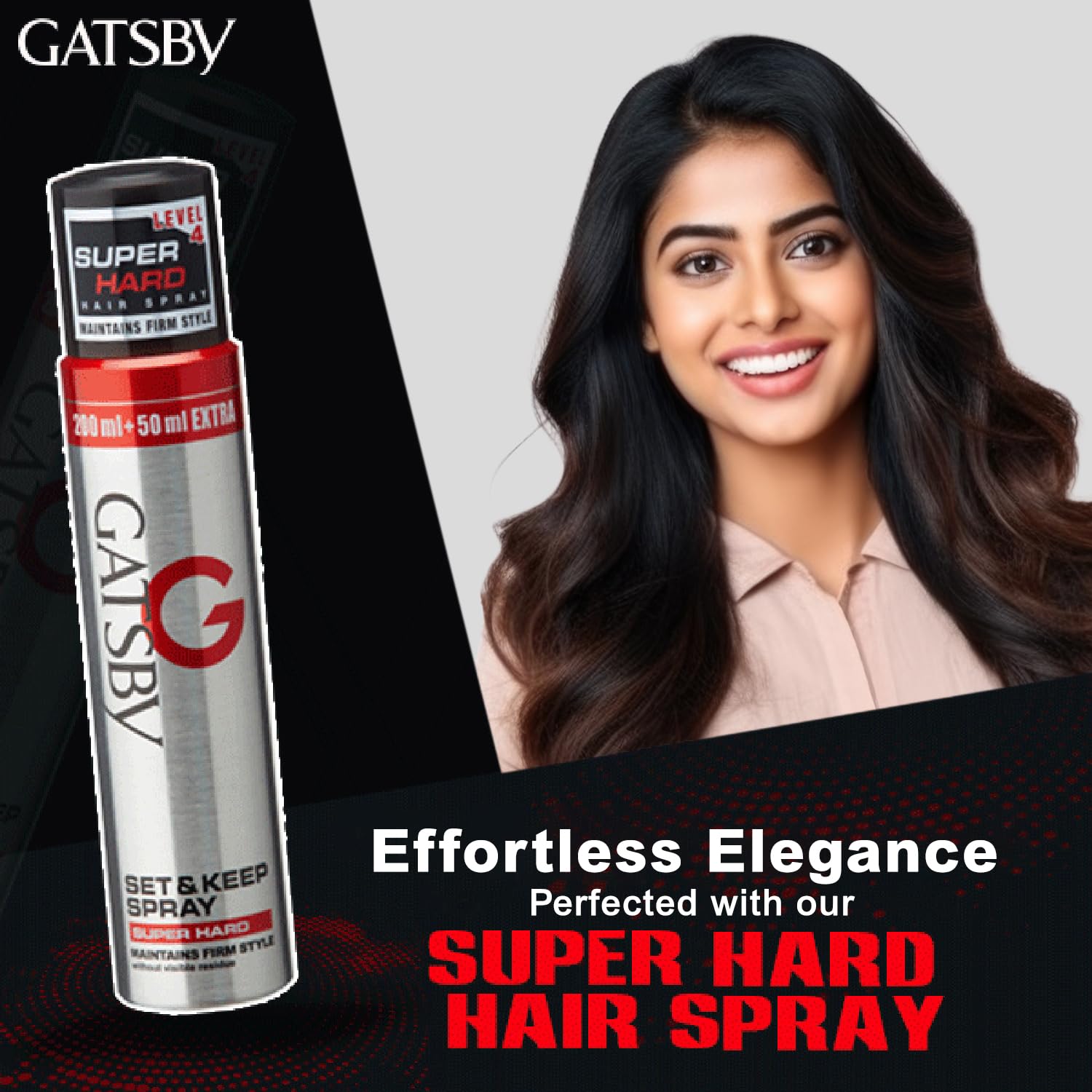 Gatsby Japan Set and Keep Super Hard Hair Spray 250ml - Quick Drying, Long Lasting Hold, No Flake & Shine | Non-Sticky, Easy Wash Off Styling Spray for Men & Women | Perfect for Parties, Work & Daily Hairstyling