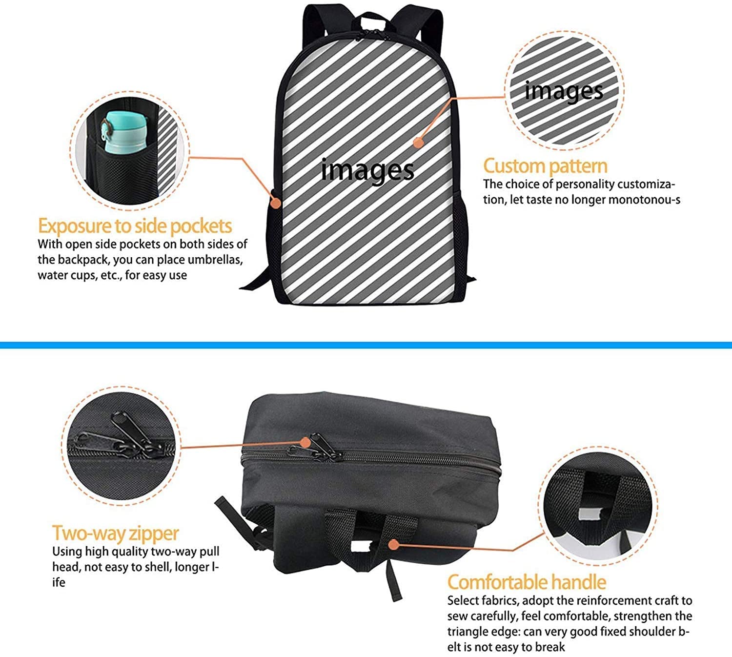 Aeoiba Waterproof Laptop Backpack for 15.6 Inch Notebook - Multi-Functional School, Hiking & Business Computer Bag | Perfect for Work, Travel & College Use