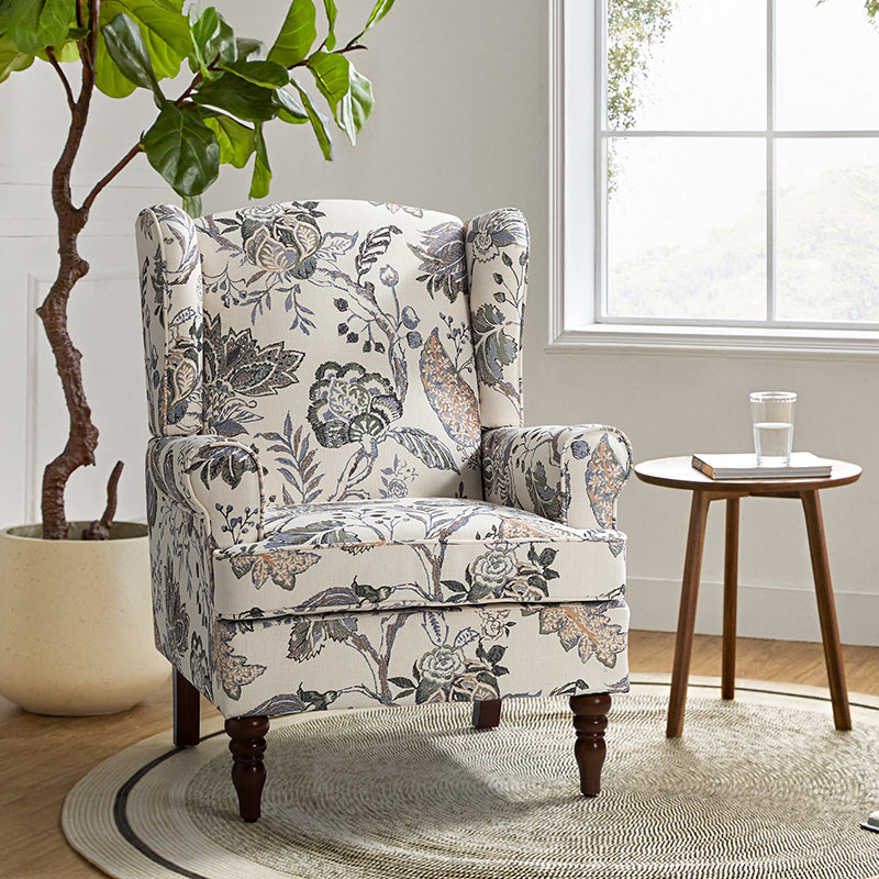 Premium Centaurs Upholstered Armchair - Modern Accent Chair with Soft Fabric & Sturdy Wooden Legs for Living Room, Bedroom, or Office Decor