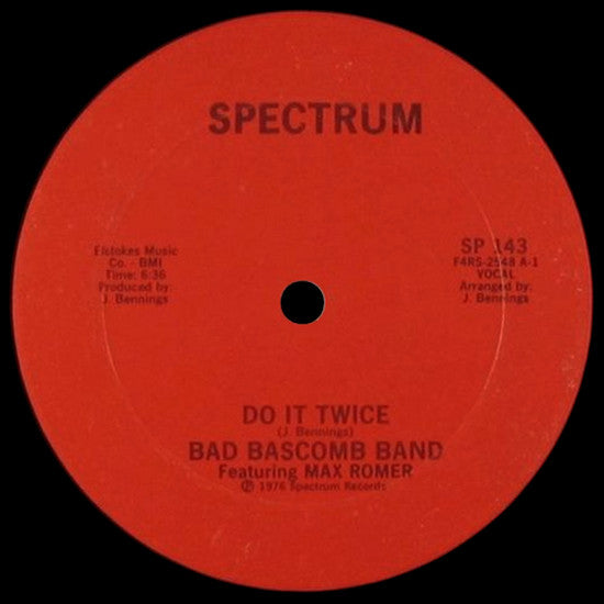 Bad Bascomb Band Feat. Max Romer - Do It Twice / Funk City - 12