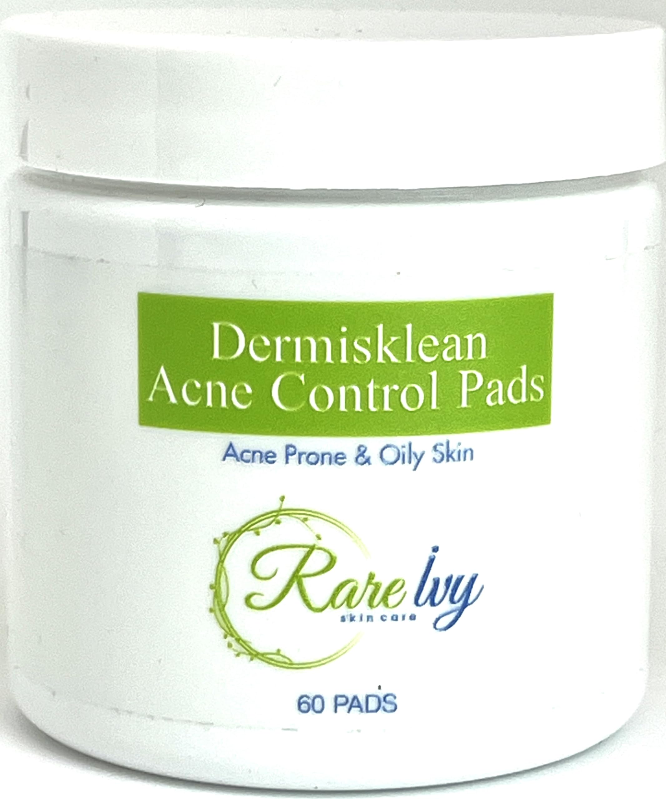 Dermisklean Acne Control Pads with Glycolic Acid - Exfoliating Facial Pads for Acne Treatment, Oil Control & Blackhead Removal - Hydrating Pads for Whiteheads & Pimple Care (60 Count) - Perfect for Daily Skincare Routine & Travel-Friendly Acne Solution