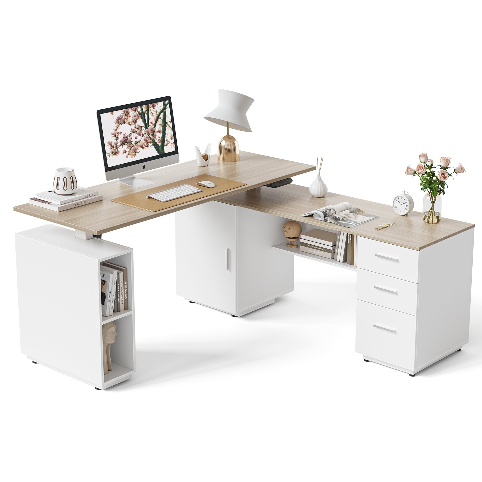 FEZIBO Electric Height Adjustable Standing Desk - 63