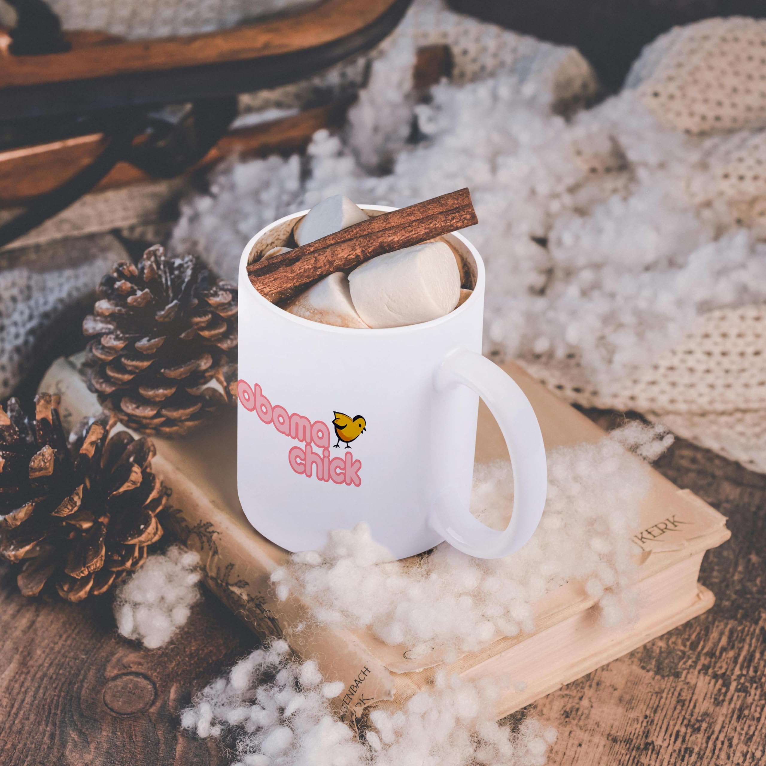 3D Rose Obama Chick Funny Ceramic Coffee Mug 11 oz - Unique Political Gift for Democrats, Tea & Coffee Lovers - Perfect for Office Use, Home Decor & Gift Giving