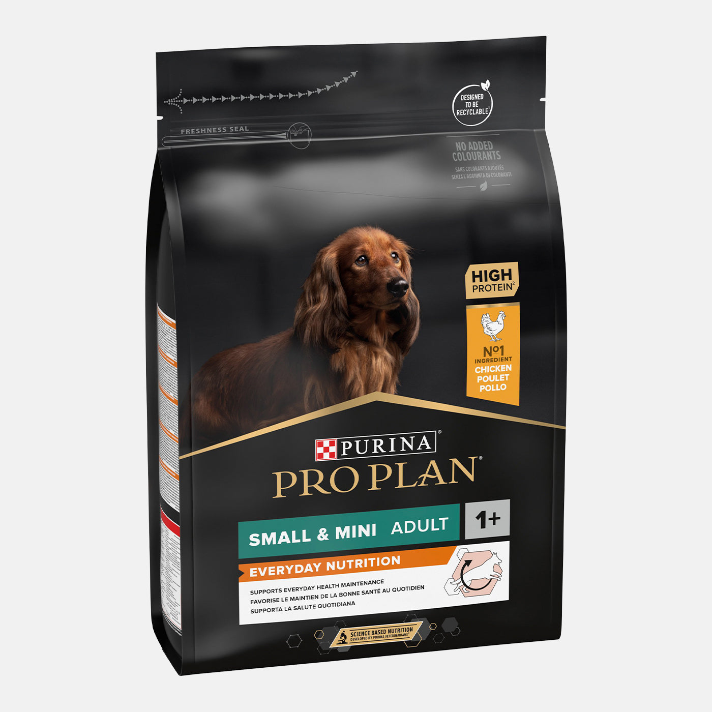 PRO PLAN Small/Mini Adult Dog Dry Food - Chicken Flavor for Everyday Nutrition | Perfect for Small Breed Dogs at Home or Travel
