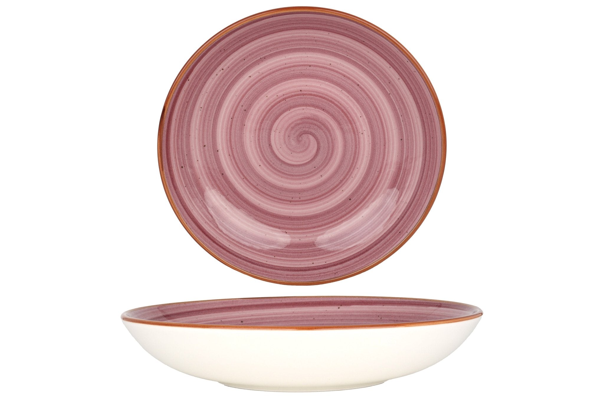 Aura Blackberry Deep Plate 23 cm (1000cc) - Premium Porcelain Dinner Plate for Restaurants, Catering & Home Dining - Elegant Tableware for Fine Dining & Special Occasions
