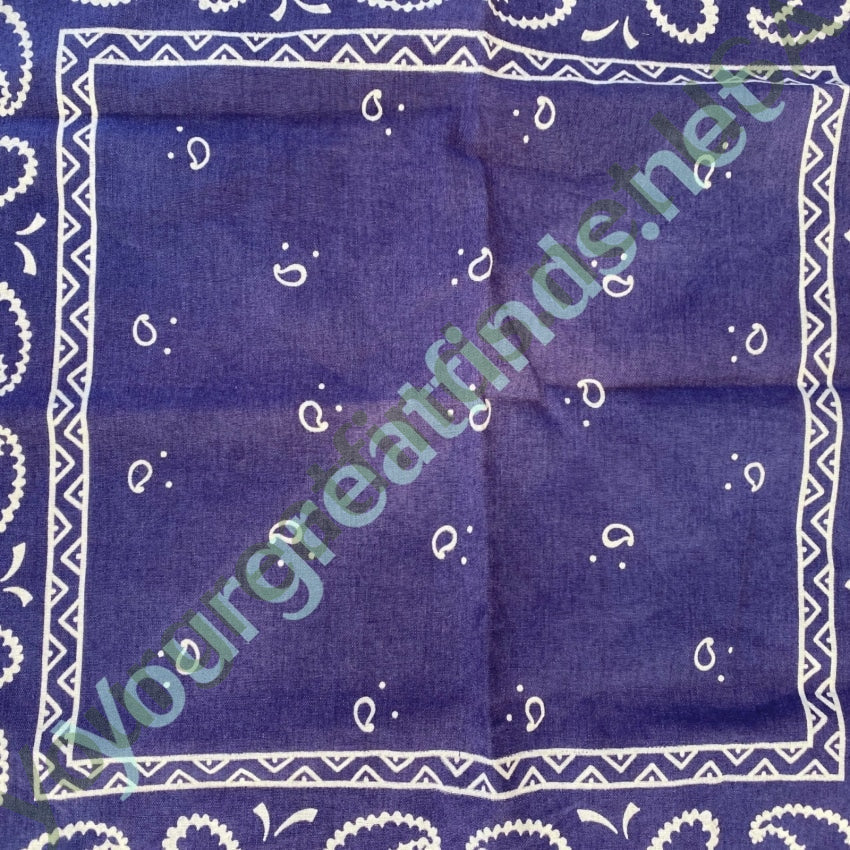 Vintage 1970s Fast Color Indigo Blue Bandana Scarf - Retro Cotton Fashion Accessory for Men & Women - Perfect for Western Outfits, Biker Styles and Music Festivals